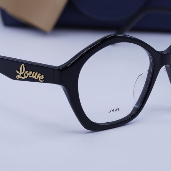 Loewe LW50053F 001 Geometric Eyeglasses 53mm - Shiny Black - Picture 3 of 8